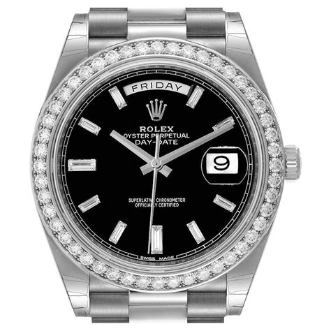 rolex day date white.gold dark rhodium dial|rolex day date watch price.